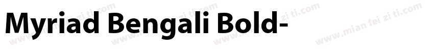 Myriad Bengali Bold字体转换